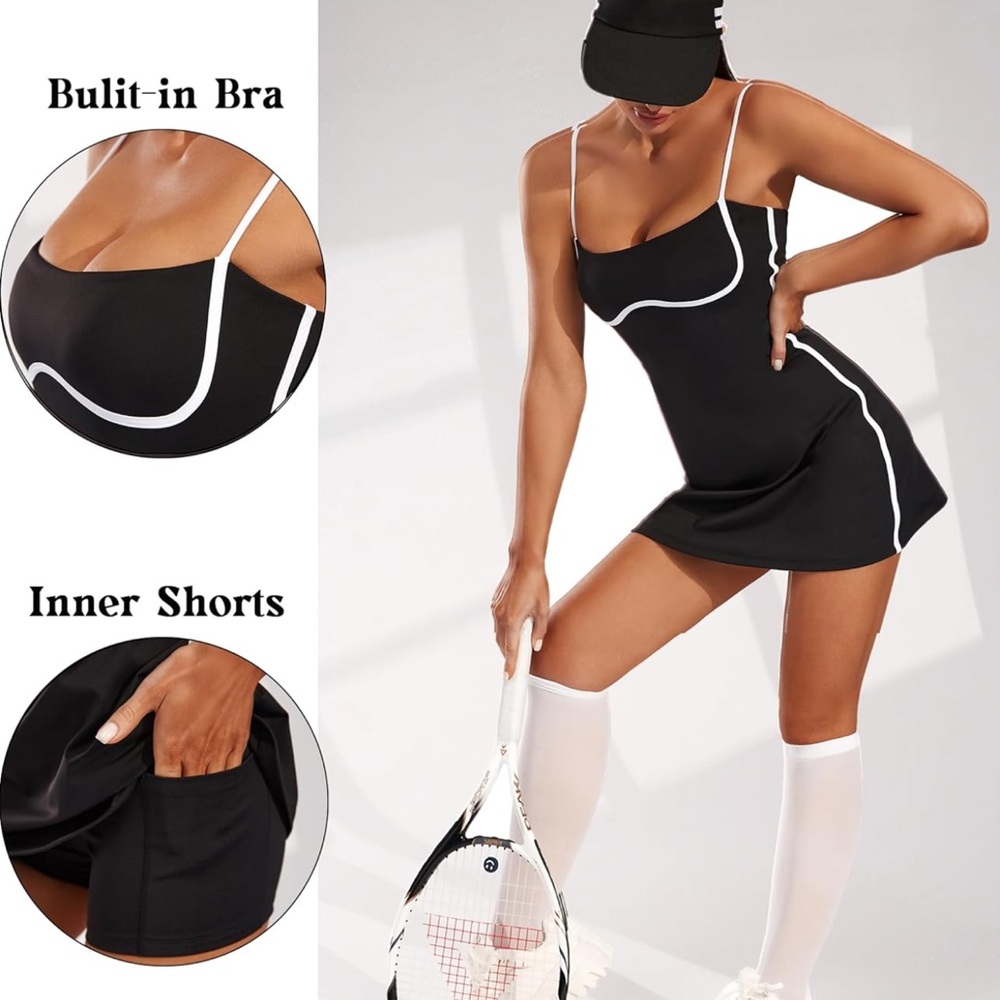 NWT black and white tennis dress - Picture 4 of 5